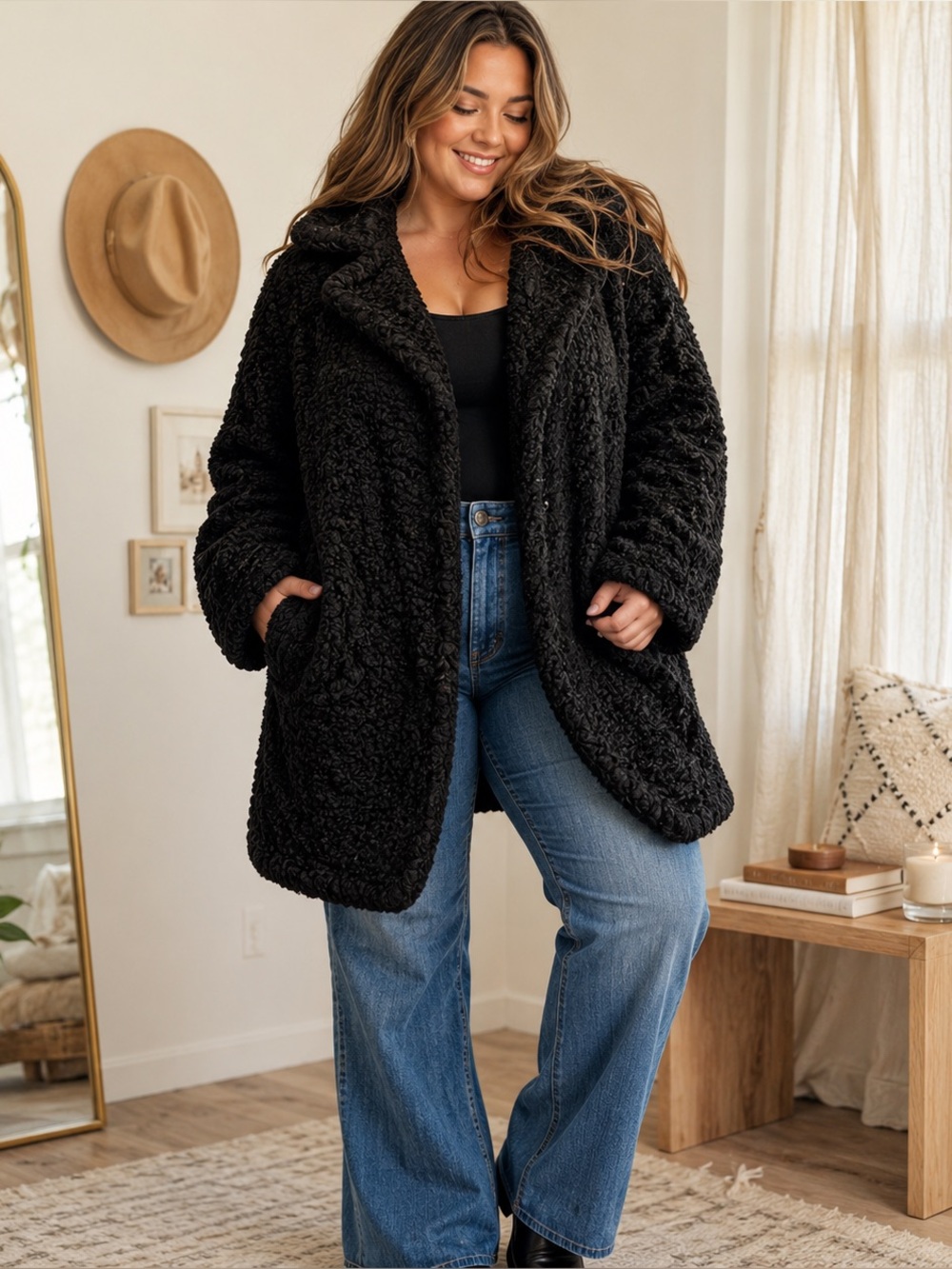 Vintage Preminger Co Furs Black Persian Lamb Fur Coat Chicago Repair